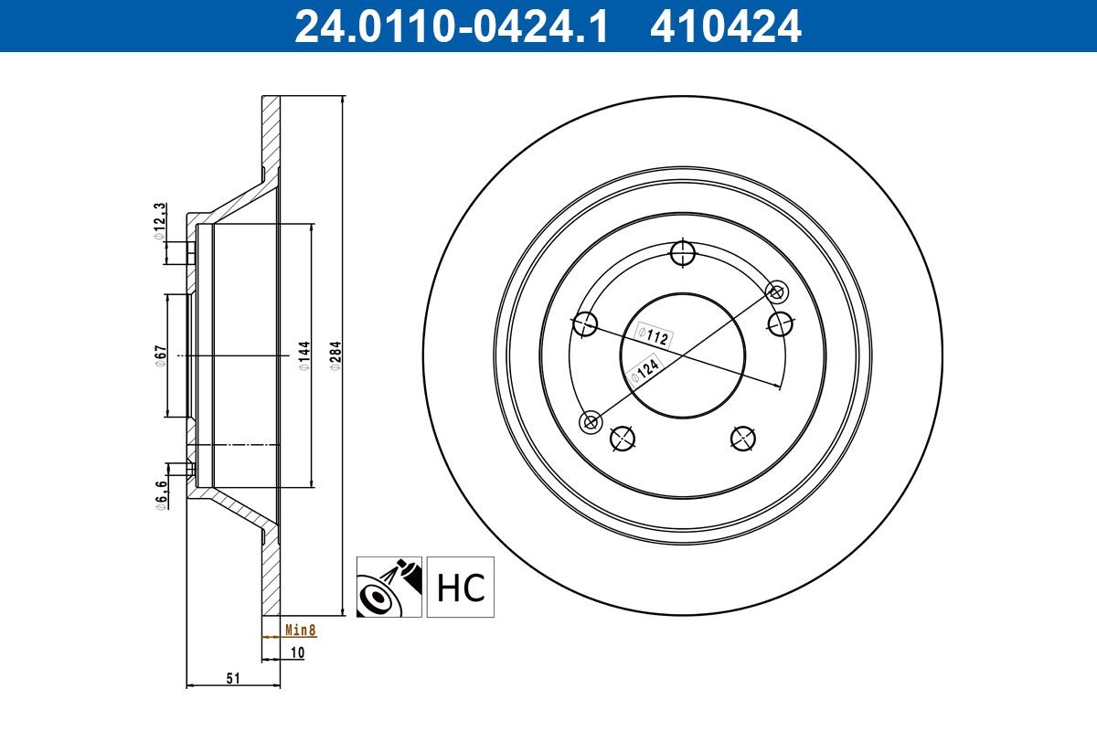 ATE Gasket Set, brake caliper 10122504 - ATE