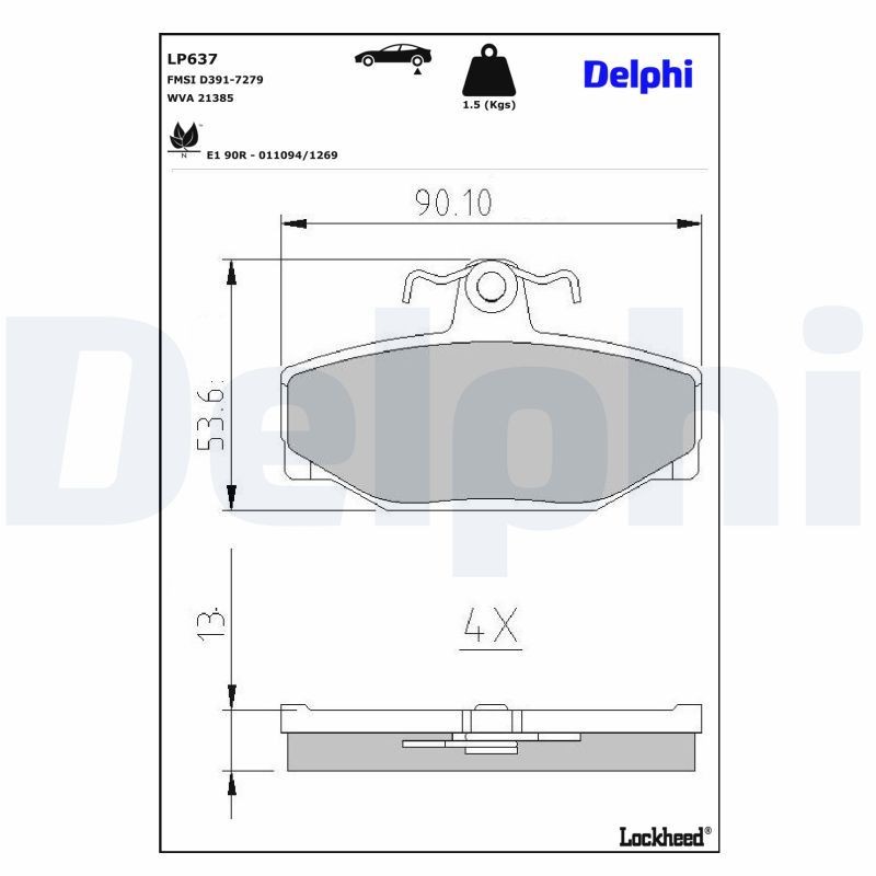 DELPHI Fuel filter 11137387 - DELPHI