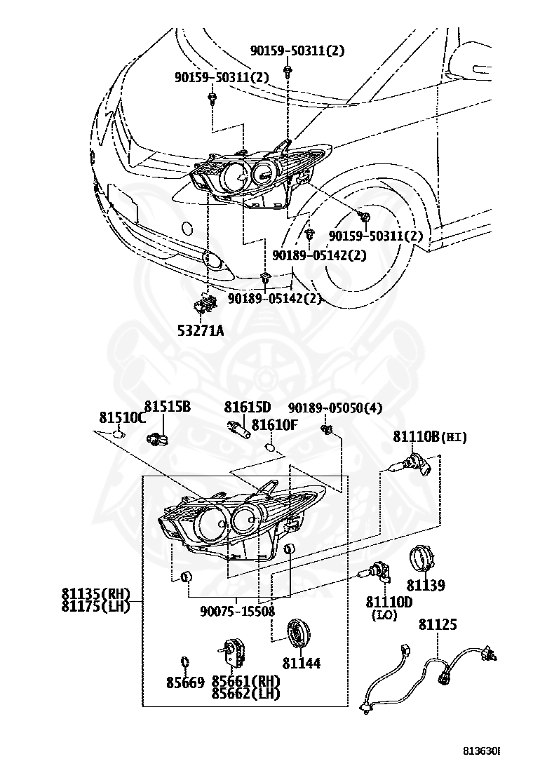 TOYOTA OE OE ITEM 13087638 - TOYOTA OE