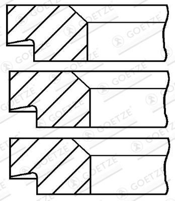 GOETZE Piston Ring Kit 12217940 - GOETZE