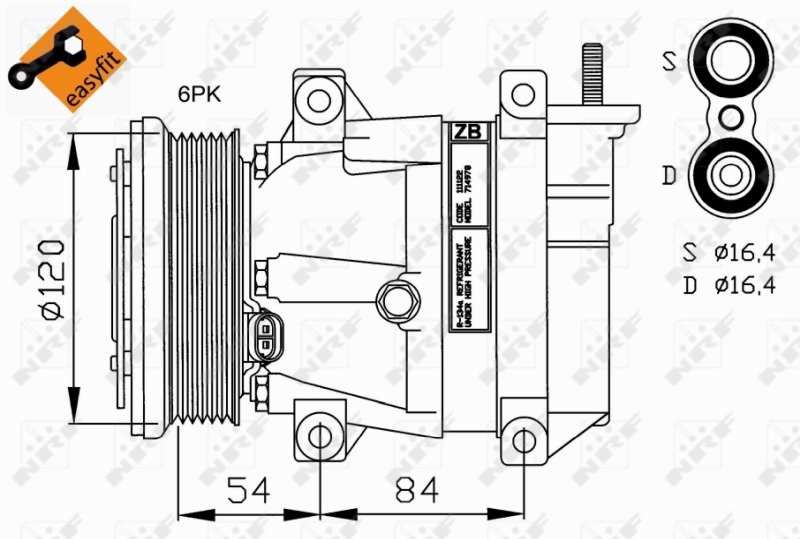 NRF Sensor, exhaust pressure 12219922 - NRF