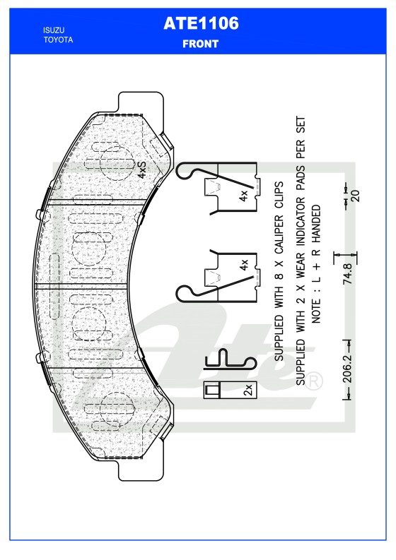 ATE Brake Hose 11604746 - ATE