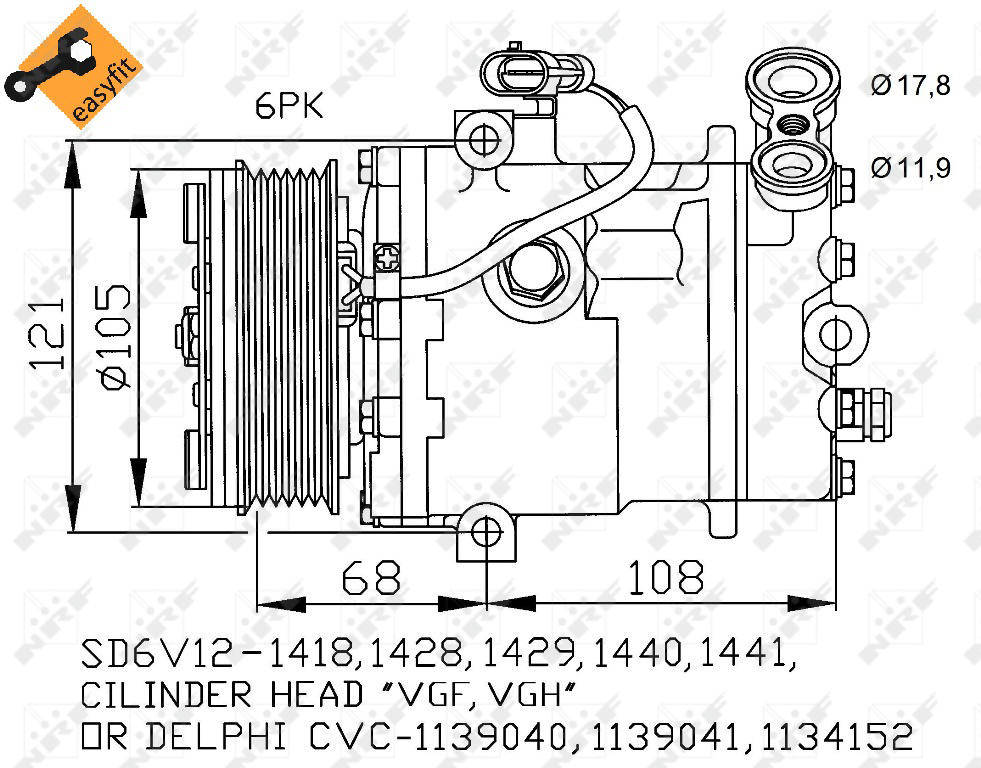 NRF Radiator, engine cooling 12222642 - NRF