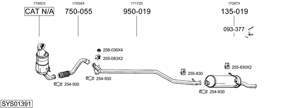 BOSAL Exhaust Pipe, universal 11652076 - BOSAL