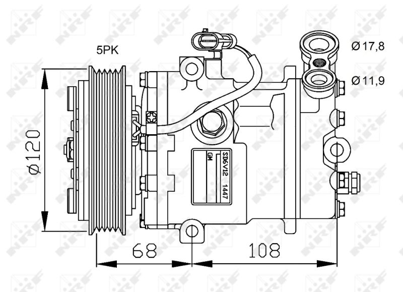 NRF Radiator, engine cooling 12222565 - NRF