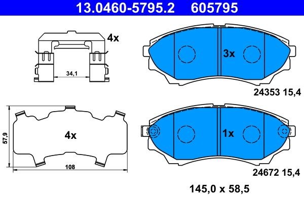 ATE Brake Caliper 12570750 - ATE