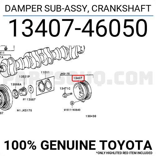 TOYOTA OE OE ITEM 13482950 - TOYOTA OE